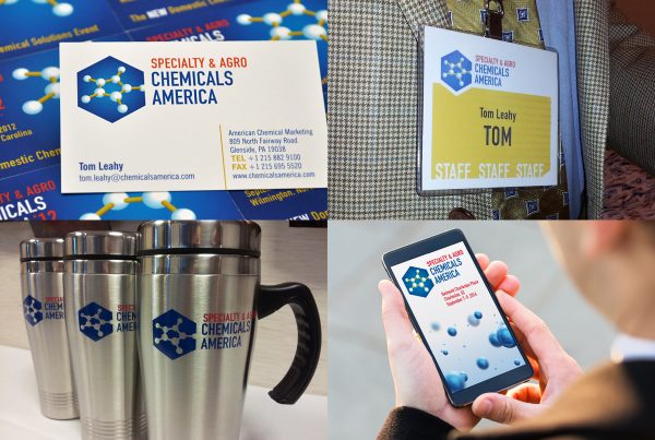 Chemicals America name badge and show swag